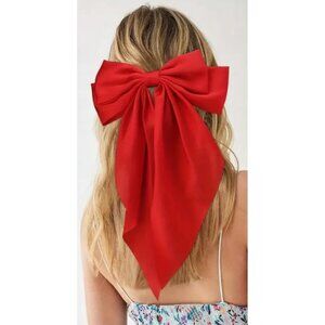Large Red Bow‎ Hair Clip For Women and Girls